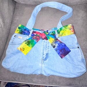 Handmade upcycled denim purse from Lee western boho PURSE-SALE was $60